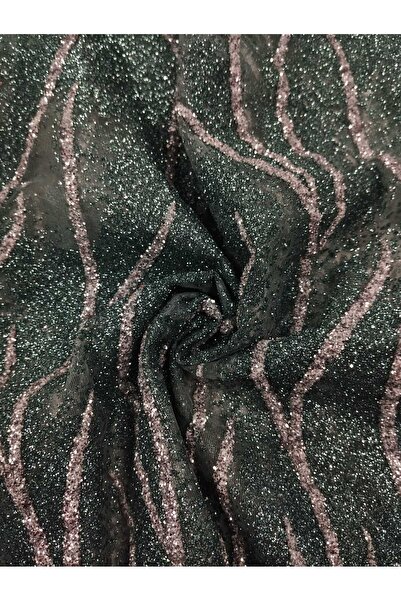 Bursa Kumaş Abiyelik Tül İşlemeli Simli Kumaş