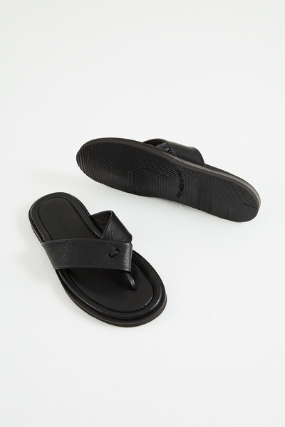 Tamer Tanca Erkek Hakiki Deri Parmak Arası Terlik 537 582 Erk Trlk Y23