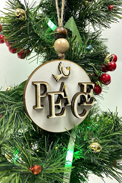 FdayAksesuar Είδη για πάρτι Διακοσμητικά για πάρτι Ξύλινο στολίδι για το χρισ...