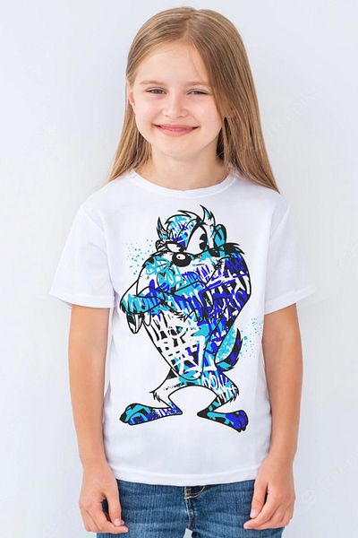 ROCKANDROLL Tricou pentru fete cu mânecă scurtă Painted Monster White