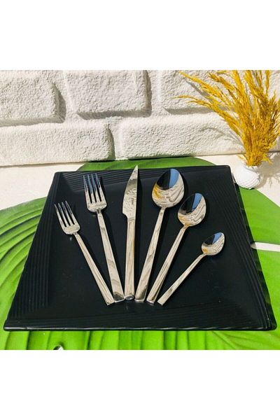 MEŞELER Stick 72 Piece Cutlery Set with Knives