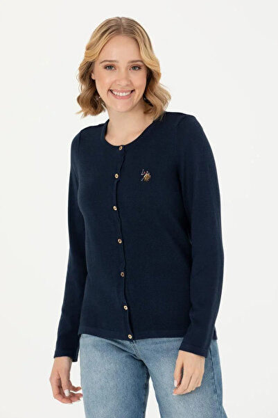U.S. Polo Assn. Women's Navy Blue Basic Knitwear Cardigan 1629747