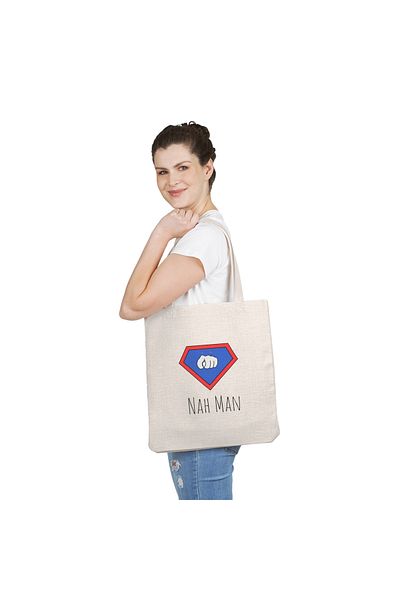 IVART Nah Man Superhero Special Design Τυπωμένη ακατέργαστη υφασμάτινη τσάντα