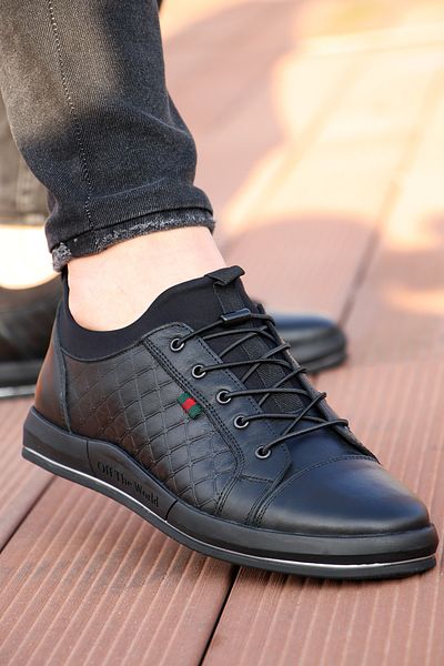 Voyager 6424 Model Non-Slip Genuine Leather Men's Winter Shoes
