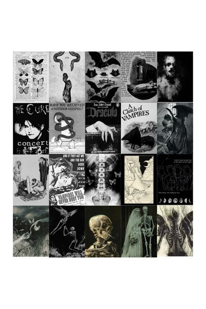 Ororabutik Punk Gotik Poster Seti- 20 Adet-A5
