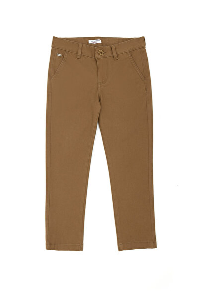 U.S. Polo Assn. U.S. Polo Assn. Kahve Erkek Çocuk Slim Fit Kanvas Pantolon