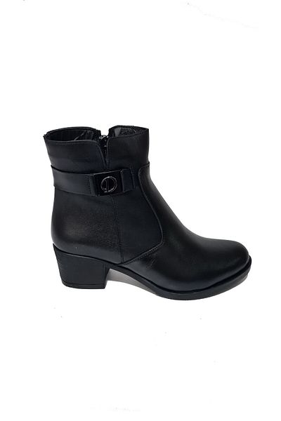 Öztürk Zippered Leather 5 cm Heeled Women's Boots BRAND-822-75