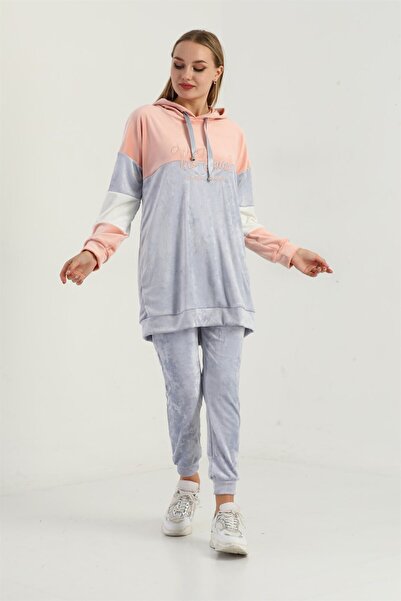 WestBound Γαλλικό βελούδινο βελούδινο κέντημα με στάμπα γυναικεία αθλητική φόρμα