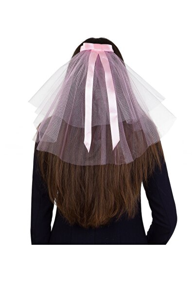 BBA TULLE STORE Voal scurt roz Mireasa, voal, accesoriu pentru rochie de mire...