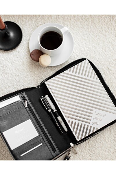 JoZip Deri Planlayıcı A5 Black Silver
