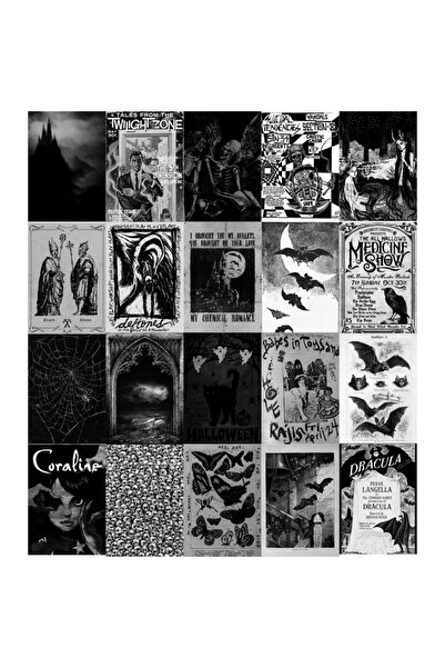 Ororabutik Punk Gotik Poster Seti- 20 Adet-A5