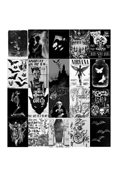 Ororabutik Punk Gotik Poster Seti- 20 Adet-A5