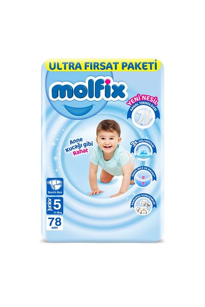 Molfix Baby Diapers Ultra Pack Size 5 78 Pcs
