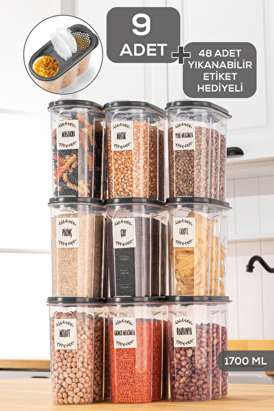 Miami Home 9 x 1700 ml Oval Erzak Saklama Kabı