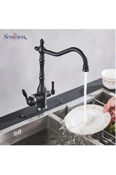 OEM Kitchen Sink Faucet with Dual Flow Water Purification Outlet New Design Base Plate Imported