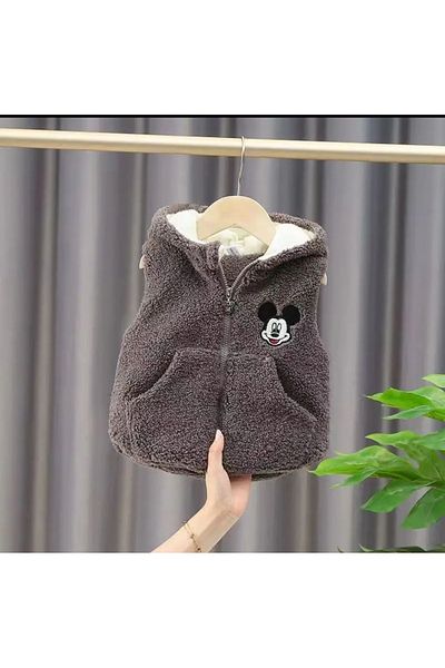 Eybabykids welsoft hooded vest with children's plush vest toy