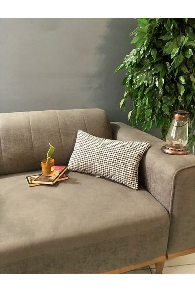 YEKTA MOBİLYA Houndstooth Decorative Gift Throw Pillow Cover - Single Sided Throw Pillow Cover