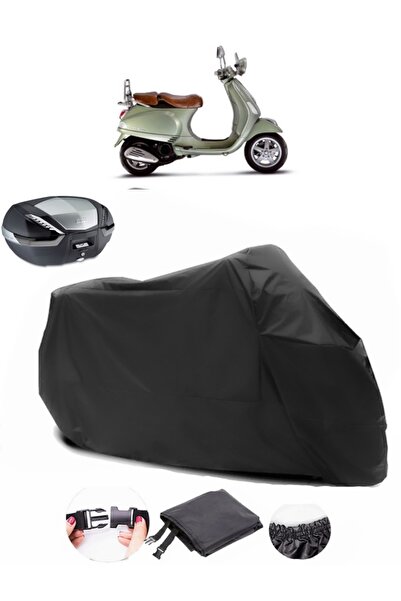 Breen غطاء خلفي أسود لدراجة نارية Vespa Lxv 125 متوافق مع القماش المشمع للدرا...