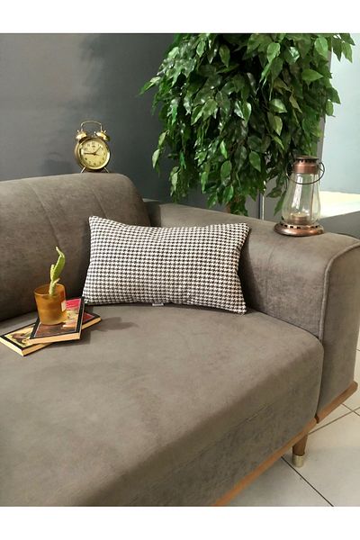 YEKTA MOBİLYA Houndstooth Decorative Gift Throw Pillow Cover - Single Sided Throw Pillow Cover