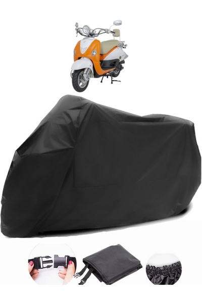 Breen Black Mondial 50 Znu Rear Bag Compatible Tarpaulin Motorcycle Tarpaulin...