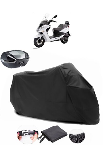 Breen Black Sym Joyride Evo 200 Rear Bag Compatible Tarpaulin Motorcycle Tarp...