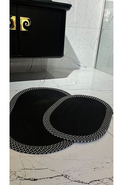decorium pleksi Σετ μπάνιου Jute Wicker 2, Σετ χαλάκι μπάνιου, Χαλάκι πόρτας, διακόσμηση
