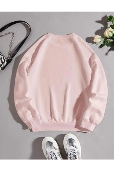 WNWGKN Γυναικείο φούτερ με στάμπα Oversize Happiness