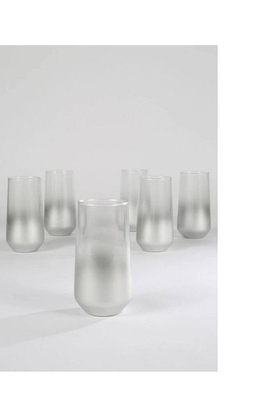 Paşabahçe Silver Gradient 6-Piece Soft Drink Cup 470cc
