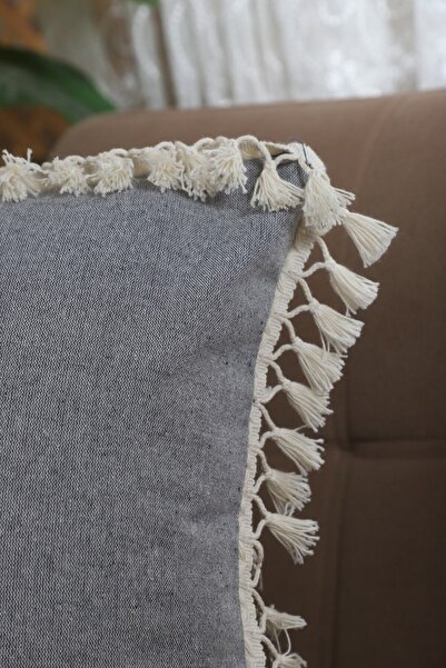 NDC HOME Μαξιλάρι ριχτάρι με γκρι ανθρακί 43 x 43