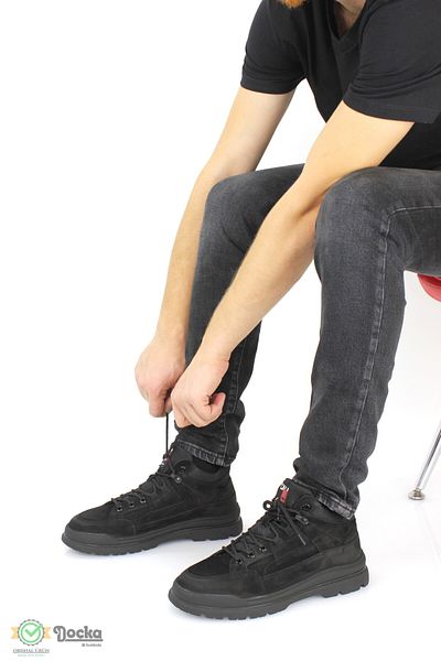 MARCOMEN Men's Genuine Leather Sports Style Casual Sneaker Boots
