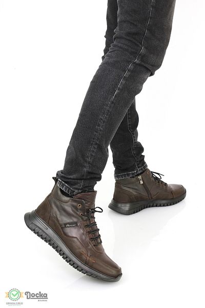 MARCOMEN Men's Genuine Leather Sports Style Rubber Sole Casual Boots