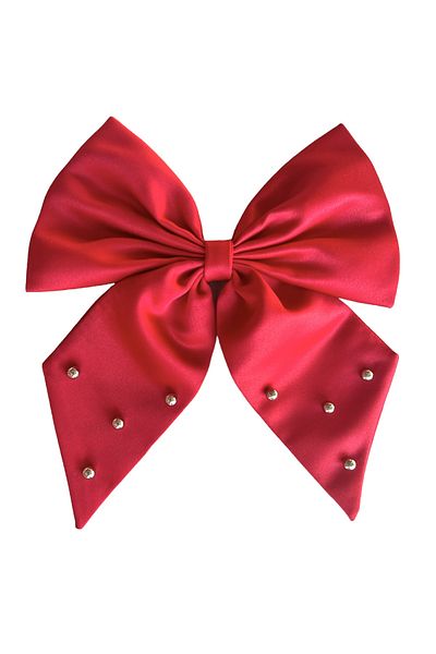 zühre balaban red bow hair accessory