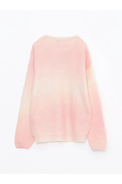 LC Waikiki LCW Kids Crew Neck Tie Dye Print Μακρυμάνικο Πλεκτό Πουλόβερ για κορίτσια