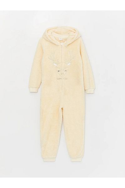 LC Waikiki LCW Kids Hooded Christmas Themed Long Sleeve Plush Girl's Sleeping Bag