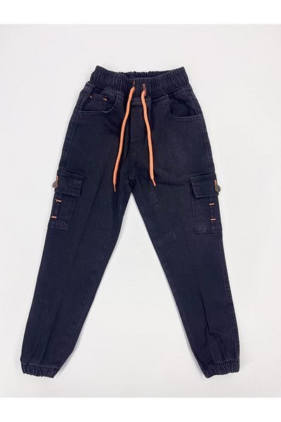 CANBİX Boy's Pocket Phosphorescent Smoked Jeans (It is recommended to take a size large.)