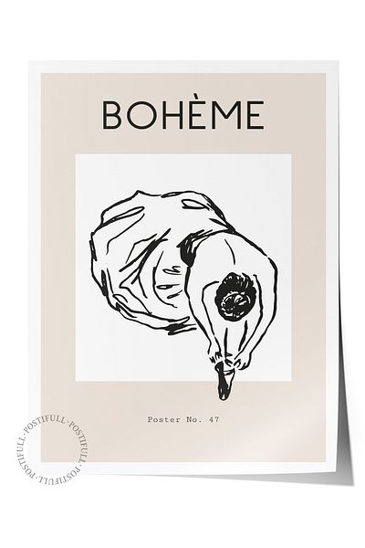 Postifull Απαλή αφίσα Boho Nordic με θέμα Duar - Διακόσμηση σαλονιού, κουζίνας και υπνοδωματίου
