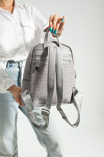 POLO style Women's Multi-Compartment Monogram Printed Side Pocket Back