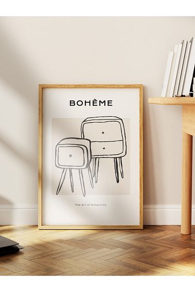 Postifull Απαλή αφίσα Boho Nordic με θέμα Duar - Διακόσμηση σαλονιού, κουζίνας και υπνοδωματίου