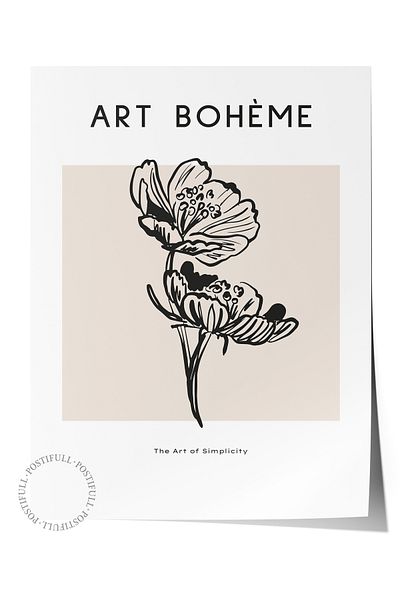 Postifull Απαλή αφίσα Boho Nordic με θέμα Duar - Διακόσμηση σαλονιού, κουζίνας και υπνοδωματίου