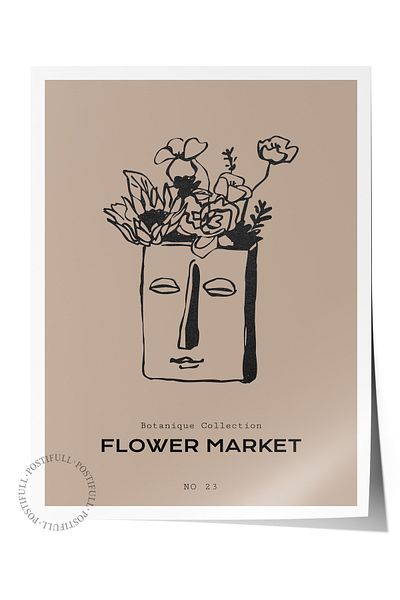 Postifull Απαλή αφίσα Boho Nordic με θέμα Duar - Διακόσμηση σαλονιού, κουζίνας και υπνοδωματίου