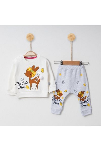 BebeK on For Baby Girl Gazelle Patterned Seasonal Set 3-6-9 Months