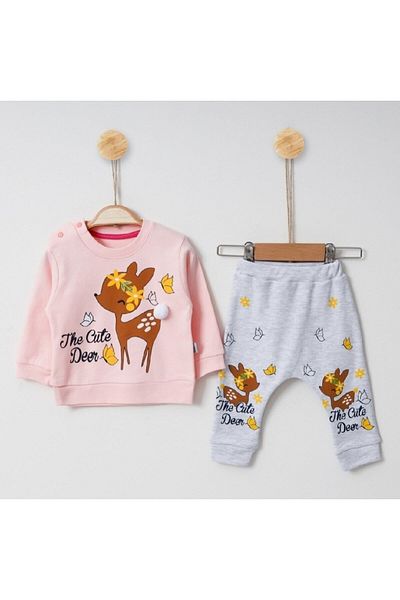 BebeK on For Baby Girl Gazelle Patterned Seasonal Set 3-6-9 Months
