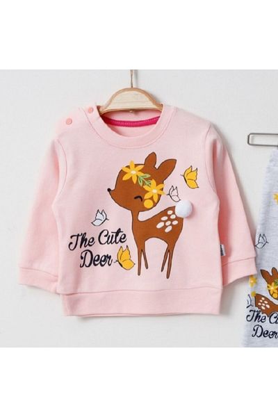 BebeK on For Baby Girl Gazelle Patterned Seasonal Set 3-6-9 Months