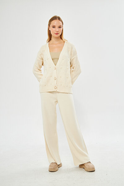 AS Anita Store Pearl Embroidered Knitwear Bottom and Top Set