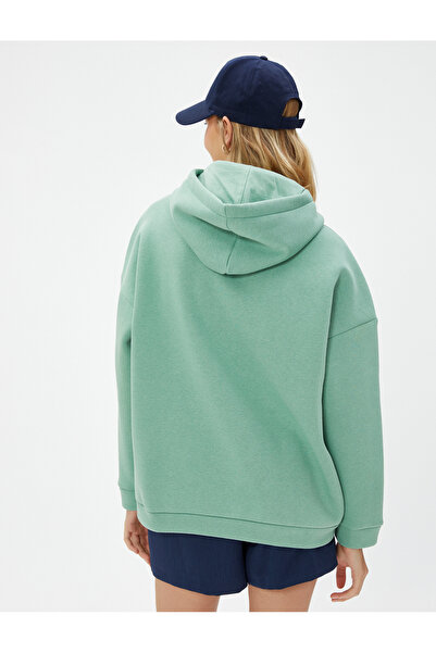 Koton Βασικό φούτερ με κουκούλα μακρυμάνικο