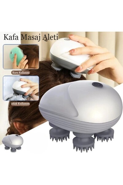 nextbuy Elektrikli Baş Masajı Su Geçirmez Kedi Köpek Sırt Kafa Vücut Masajı Omuz Boyun Ense Yoğurma Cihazı