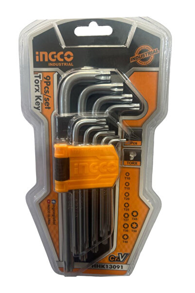 DASYAP TORQUE ALIAN SET 9-PIECE SHORT SIZE ALLEN KEY SET INGCO HHK11091