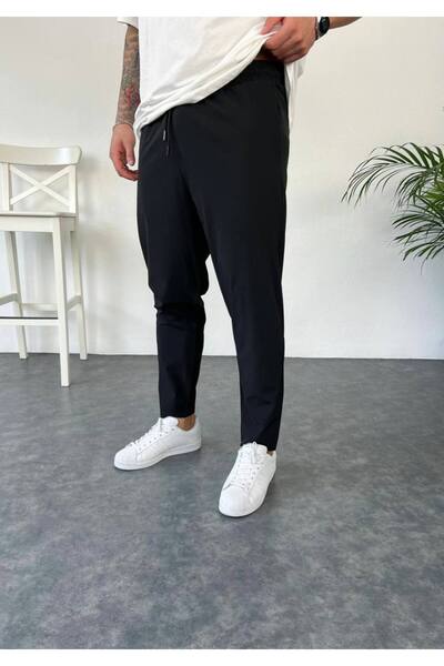 EmirFashion Ανδρικό παντελόνι Jogger με μαύρη πλαϊνή τσέπη, ελαστική μέση με ...