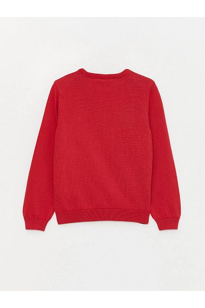 LC Waikiki LCW Kids Crew Neck New Year Themed Long Sleeve Boy's Knitwear Sweater
