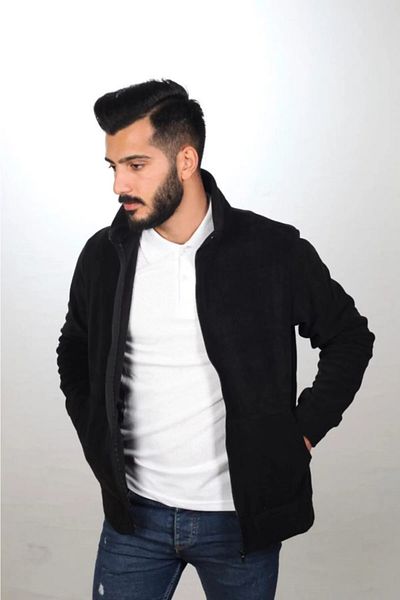nacar çarşı Unisex Sports Model Polar Coat Cardigan